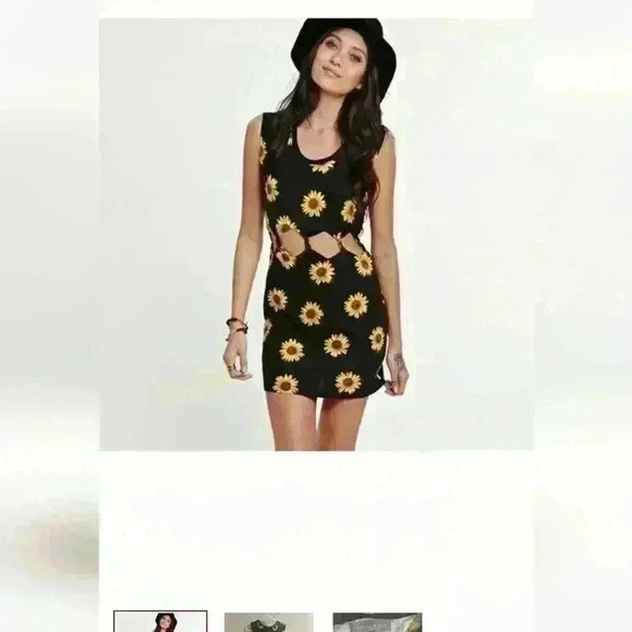 Pac Sun Kendall & Kylie Womans Sunflower Dress Size S - Picture 1 of 12
